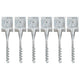 Pins de tierra Vidaxl 6 ST 14X14X58 CM ACERO GALVANIZADO Colorado