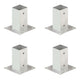 Vidaxl Paalanchers 4 ST 71 mm de metal galvanizado