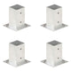 Vidaxl Paalanchers 4 ST 81 mm de metal galvanizado