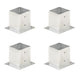 Vidaxl Paalanchers 4 ST 121 mm de metal galvanizado