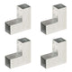 Conexiones de pila Vidaxl 4 ST L Saper 71x71 mm de metal galvanizado
