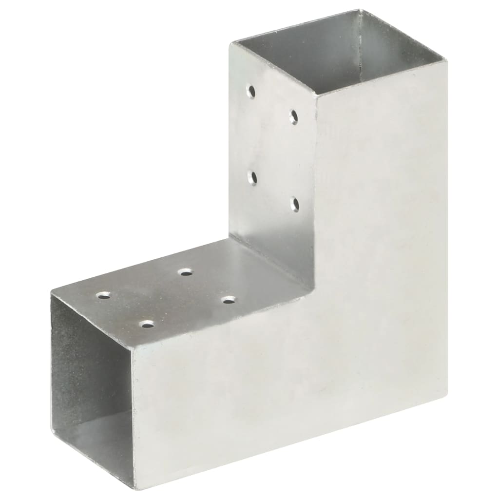 Collegamenti per pile Vidaxl 4 ST L-forma 71x71 mm Galvanized Metal