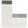 Collegamenti per pile Vidaxl 4 ST L-forma 71x71 mm Galvanized Metal