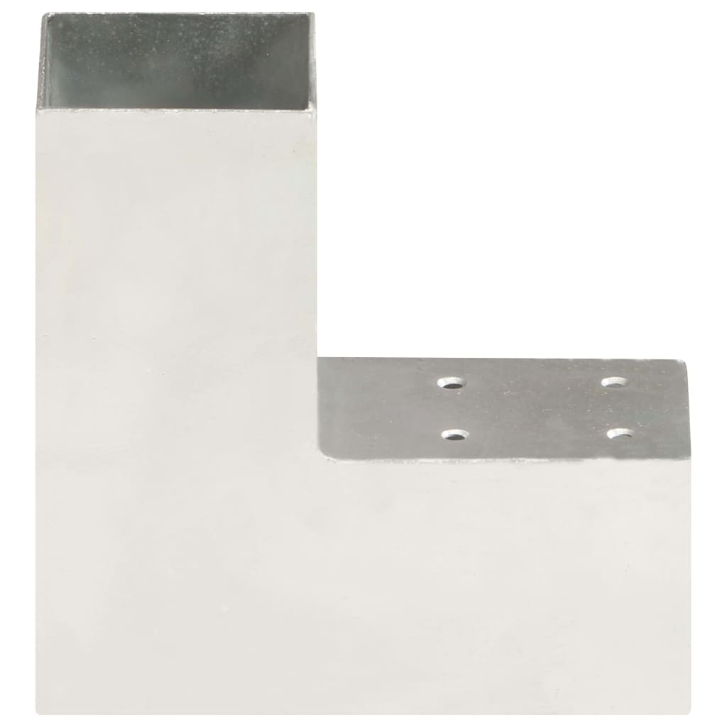 Collegamenti per pile Vidaxl 4 ST L-forma 71x71 mm Galvanized Metal