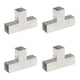 Conexiones de pila Vidaxl 4 ST T TA T. 71x71 mm de metal galvanizado