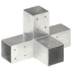 Vidaxl Conexión Pale X-Wape 71x71 mm de metal galvanizado