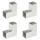 Conexiones de pila Vidaxl 4 ST L Saper 81x81 mm de metal galvanizado
