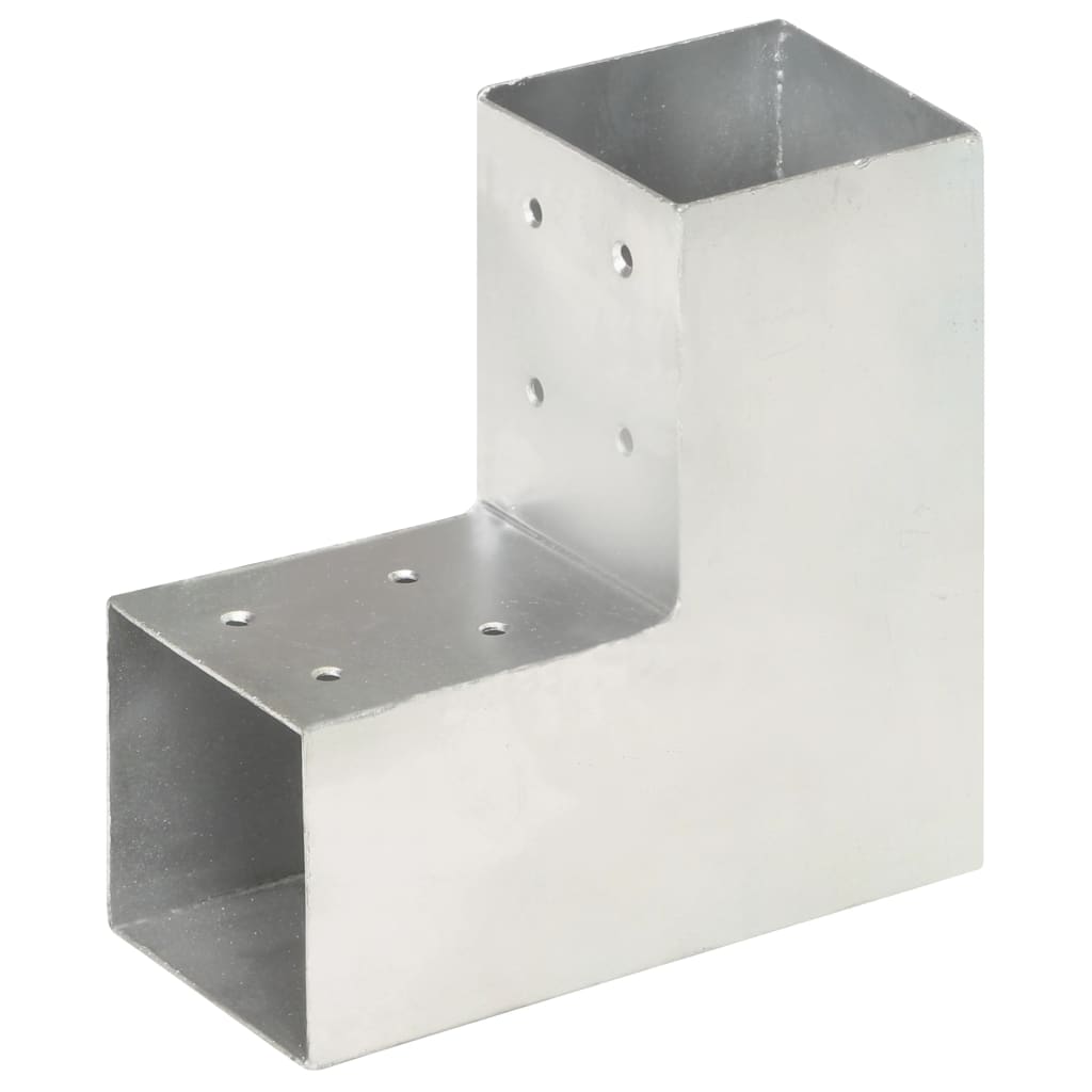 Conexiones de pila Vidaxl 4 ST L Saper 81x81 mm de metal galvanizado