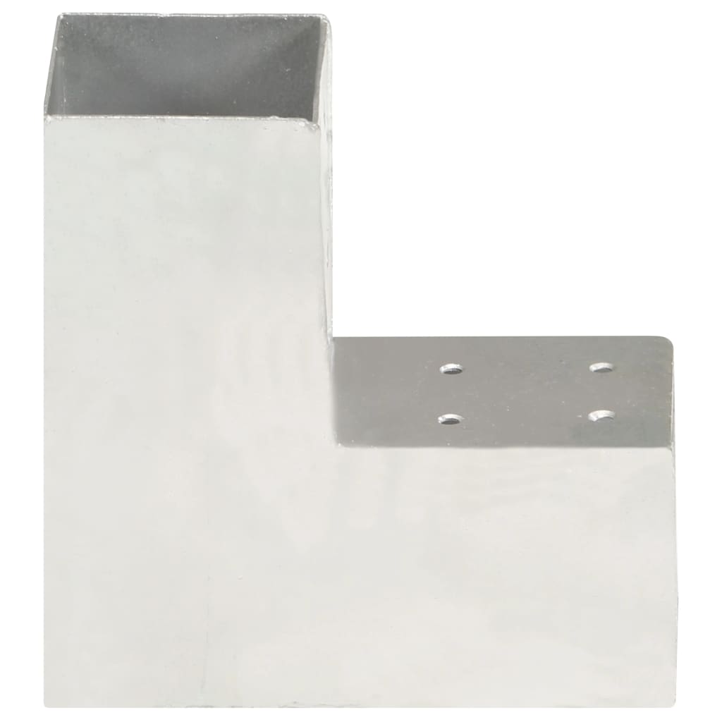 Conexiones de pila Vidaxl 4 ST L Saper 81x81 mm de metal galvanizado