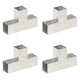 Conexiones de pila Vidaxl 4 ST T. 81x81 mm de metal galvanizado