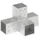 Vidaxl Conexión Pale X-Wape 81x81 mm de metal galvanizado