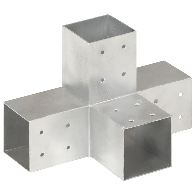 Vidaxl Conexión Pale X-Wape 81x81 mm de metal galvanizado