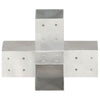 Vidaxl Conexión Pale X-Wape 81x81 mm de metal galvanizado