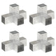 Conexiones de pila Vidaxl 4 PC 81x81 mm de metal galvanizado