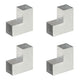 Vidaxl Pall Collegamenti 4 ST L-forma 91x91 mm Galvanized Metal