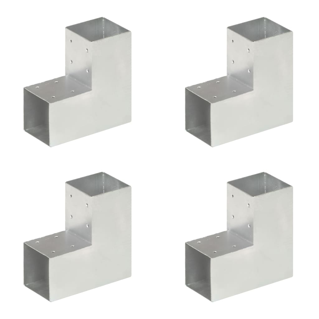 Vidaxl Pall Connections 4 St L Saper 91x91 mm de metal galvanizado