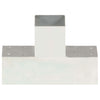 Collegamenti per pile Vidaxl 4 ST T-SHAPE 91x91 MM Galvanized Metal