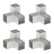 Conexiones de pila Vidaxl 4 PC Y Metal galvanizado de 91x91 mm