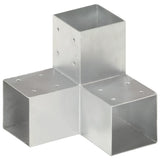 Collegamenti per pile Vidaxl 4 PC-Y-forma 91x91 mm Galvanized Metal - afbeelding 2