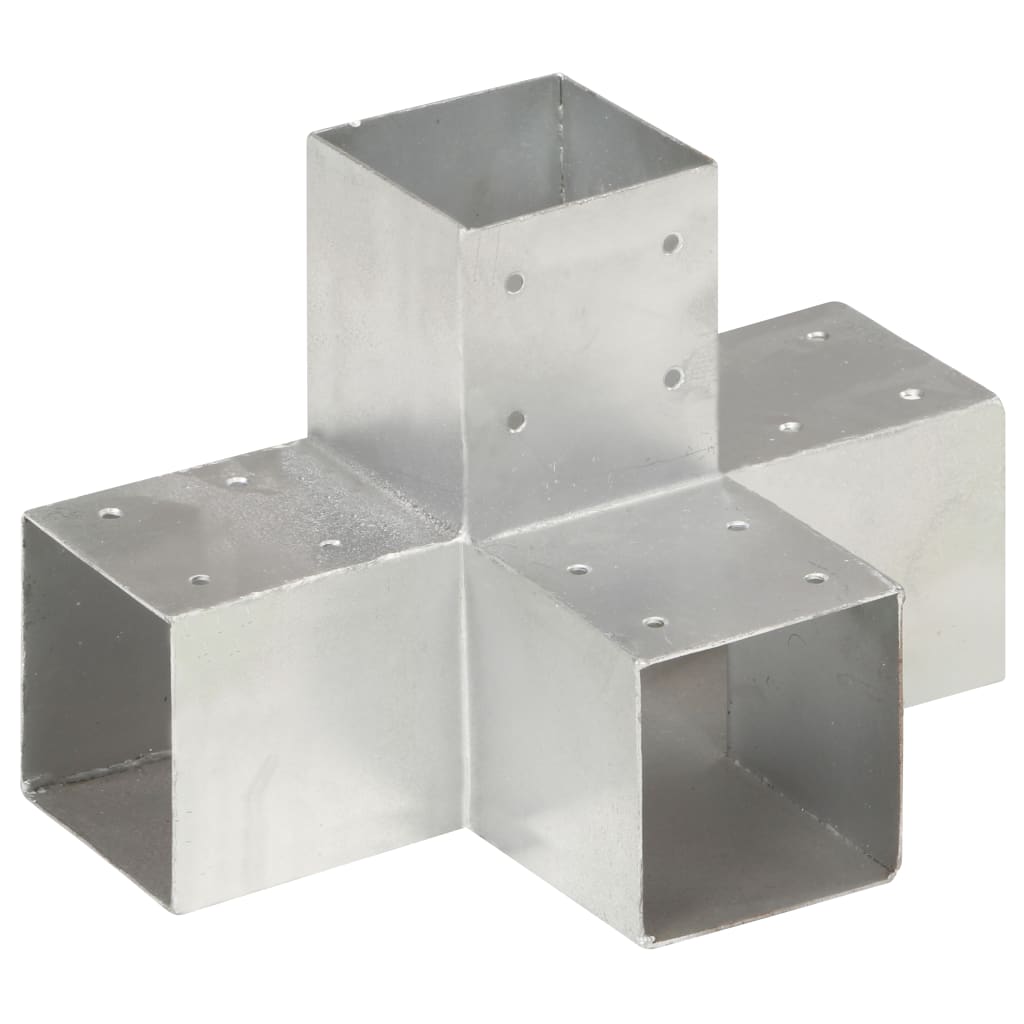 Collegamenti per pile Vidaxl 4 a forma di pc 91x91 mm galvanizzato metallo