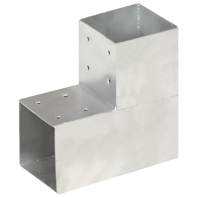 Vidaxl Pale Connection L-forma L 101x101 mm Galvanized Metal