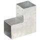 Vidaxl Conexión Pale L Saper 101x101 mm de metal galvanizado