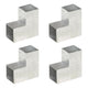 Conexiones de pila Vidaxl 4 ST L Saper 101x101 mm de metal galvanizado