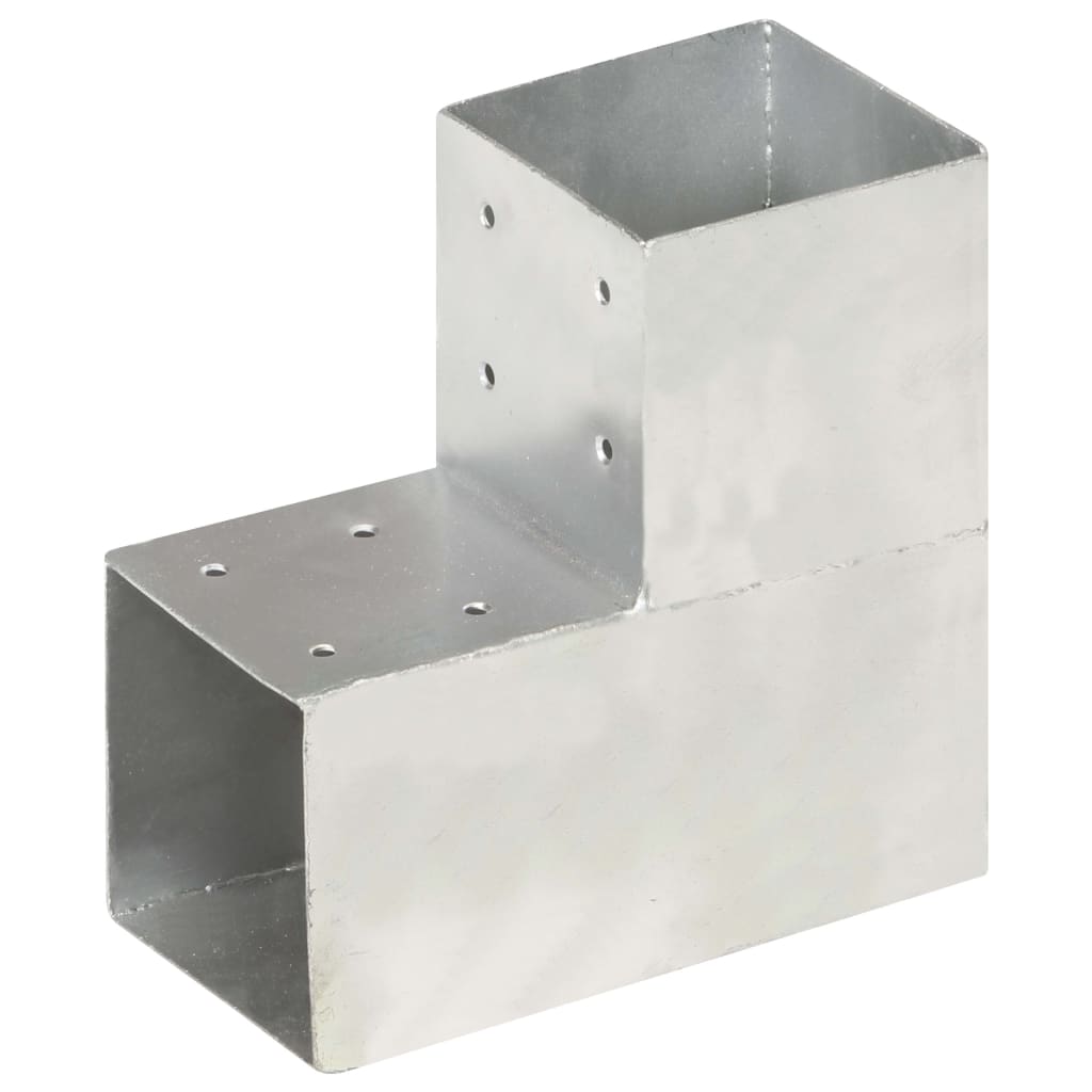 Conexiones de pila Vidaxl 4 ST L Saper 101x101 mm de metal galvanizado