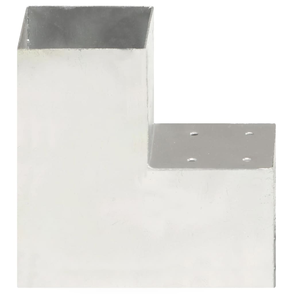 Conexiones de pila Vidaxl 4 ST L Saper 101x101 mm de metal galvanizado
