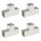 Conexiones de pila Vidaxl 4 ST T.Tape 101x101 mm de metal galvanizado