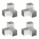 Conexiones de pila Vidaxl 4 PC Y Metal galvanizado 101x101 mm de metal