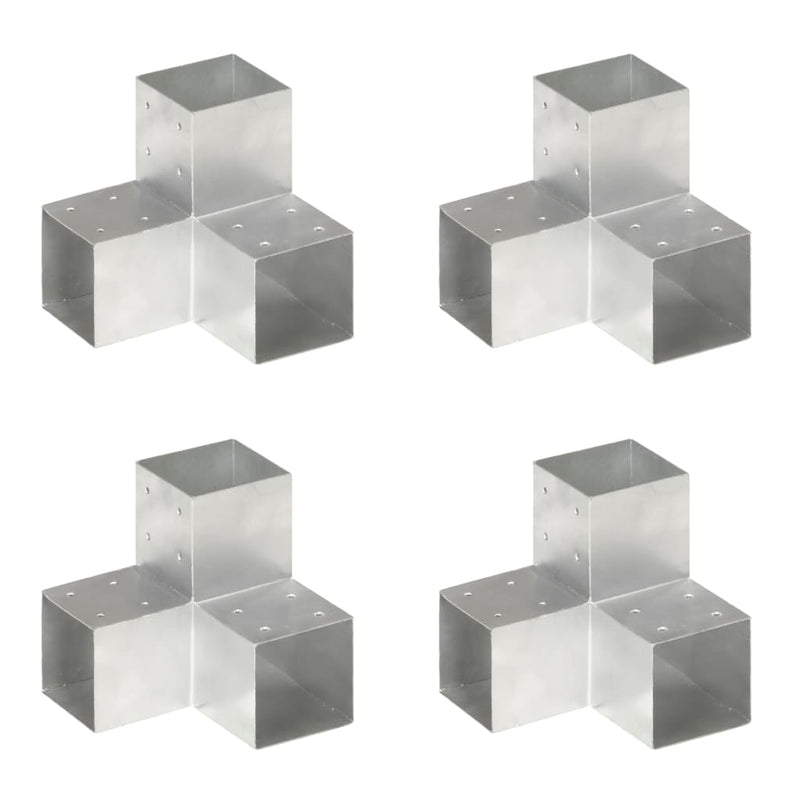 Conexiones de pila Vidaxl 4 PC Y Metal galvanizado 101x101 mm de metal