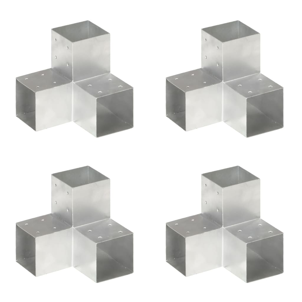 Conexiones de pila Vidaxl 4 PC Y Metal galvanizado 101x101 mm de metal