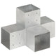 Vidaxl Conexión Pale X-Wape 101x101 mm de metal galvanizado