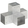 Vidaxl Conexión Pale X-Wape 101x101 mm de metal galvanizado