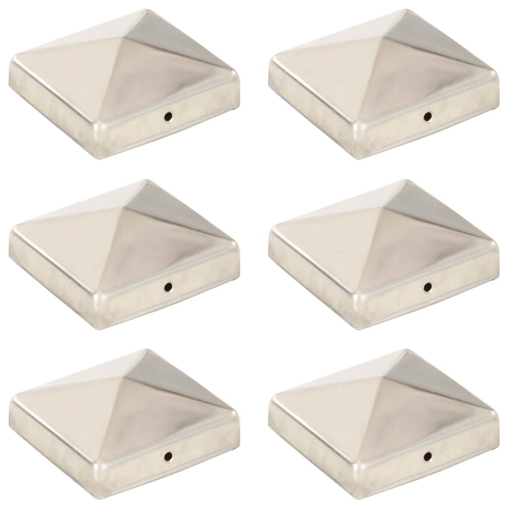 VIDAXL PACCHI PELLA 6 ST PYRAMID 81X81 MM Acciaio inossidabile
