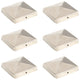 Capas de pila Vidaxl 6 Pyrámide ST 101x101 mm de acero inoxidable