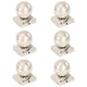Vidaxl Pila Caperinas 6 ST BOL 91x91 mm de acero inoxidable