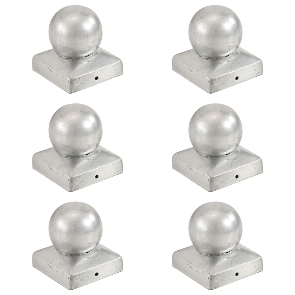Vidaxl Pilation Capys 6 St Bol 71x71 mm de metal galvanizado