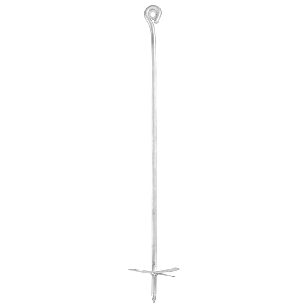 Anclajes de tierra Vidaxl 4 st 10x60 cm de metal galvanizado