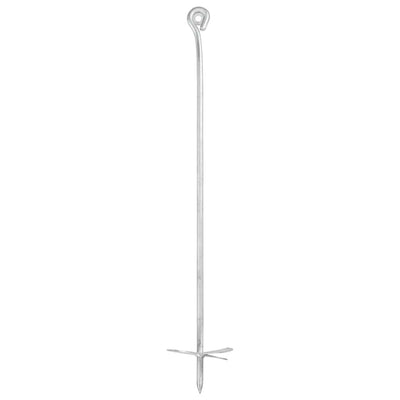 Vidaxl grondankers 4 st 10x60 cm gegalvaniseerd metaal