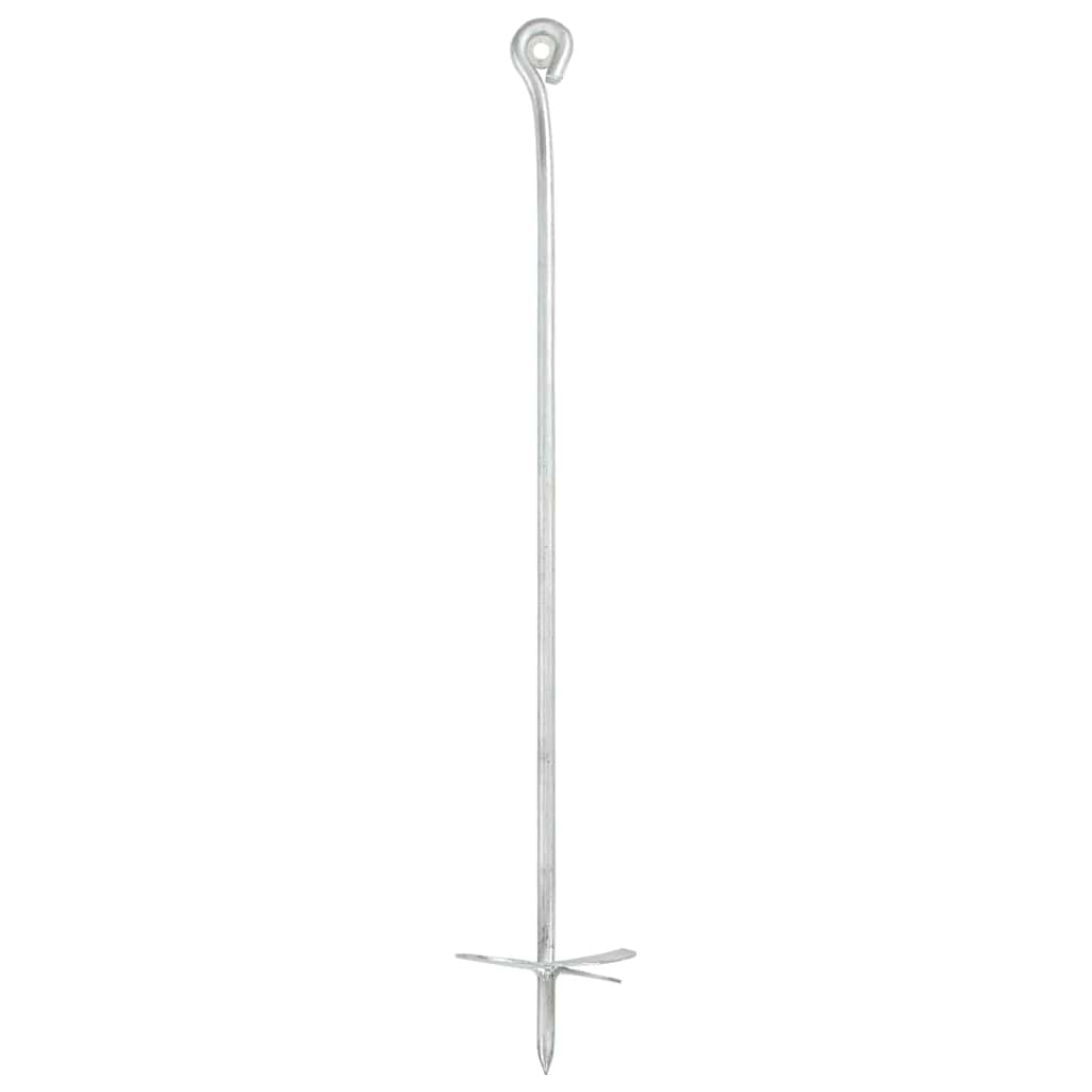 Anclas de tierra Vidaxl 6 PCS 10x60 cm de metal galvanizado