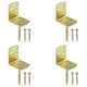VIDAXL HEK PANNELLE BRACKETS 4 PCS GALVANIZIONE METALE