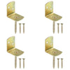 Soportes de panel Vidaxl HEK 4 PCS Metal galvanizado en forma de L