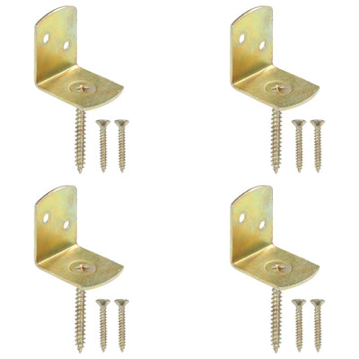 VIDAXL HEK PANNELLE BRACKETS 4 PCS GALVANIZIONE METALE