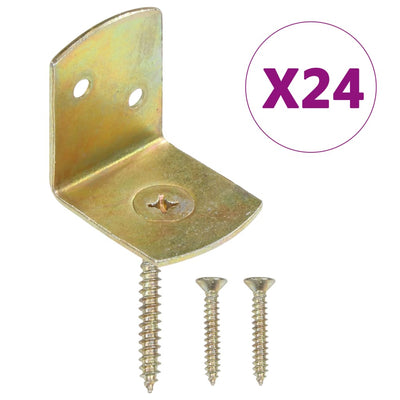 Soportes para paneles de valla vidaxxl 24 piezas de metal galvanizado en forma de L