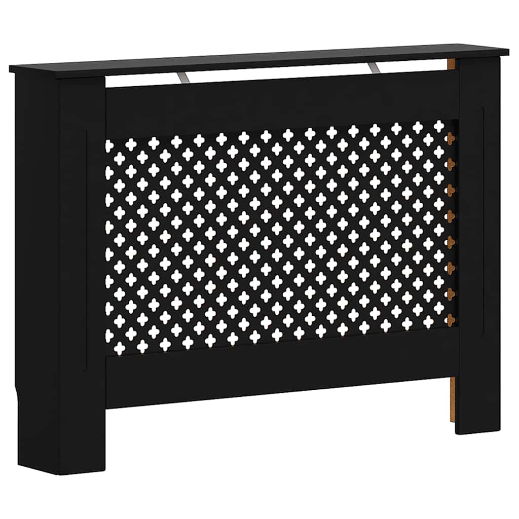 Vidaxl Construcción del radiador 112x19x81.5 cm MDF Negro