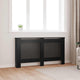 Vidaxl Construcción del radiador 152x19x81.5 cm MDF Negro