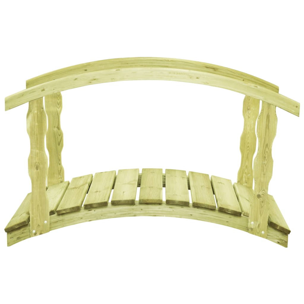 Vidaxl Garden Bridge con corrimano 170x74x105 cm Pine impregnato