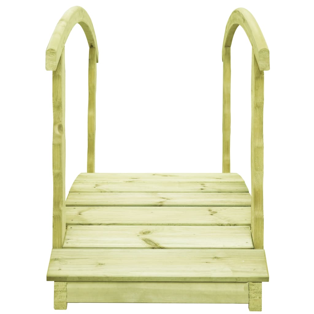 Vidaxl Garden Bridge con corrimano 170x74x105 cm Pine impregnato